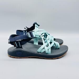 Chaco Sandals Womens 7 Blue Strappy Adjustable Buckle Hiking Water Comfort Shoes